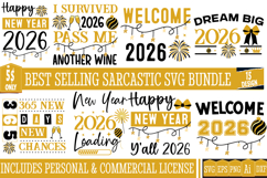 New year SVG Bundle,Happy New Year 2026 SVG Bundle Product Image 1
