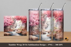 Edelweiss Waterfall Tumbler Wrap Sublimation Design 5 Product Image 1