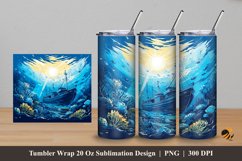 Shipwreck Tumbler Wrap Sublimation Design 5 Product Image 1