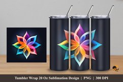 One Star Tumbler Wrap Sublimation Design 5 Product Image 1