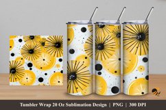 Retro Fruit Slice Tumbler Wrap Sublimation Design 5 Product Image 1