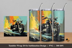 Motorbike Tumbler Wrap Sublimation Design 5 Product Image 1