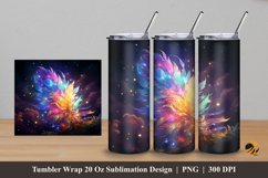 Sparkling Feather Tumbler Wrap Sublimation Design 5 Product Image 1
