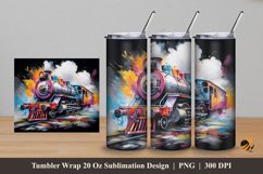 Graffiti Train Tumbler Wrap Sublimation Design 5 Product Image 1
