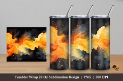 Colorful Galaxy Tumbler Wrap Sublimation Design 5 Product Image 1
