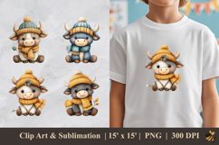 Cute Buffalo DTF Sublimation Clipart Design Product Image 1