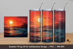 Ocean Ball Tumbler Wrap Sublimation Design 5 Product Image 1