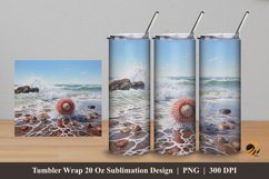 Sea Urchin Tumbler Wrap Sublimation Design 5 Product Image 1