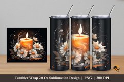 Candle Spa Tumbler Wrap Sublimation Design 5 Product Image 1