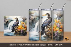 Double Crested Cormorant Tumbler Wrap Sublimation Design 5 Product Image 1