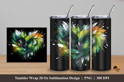 Feather Love Tumbler Wrap Sublimation Design 5 Product Image 1