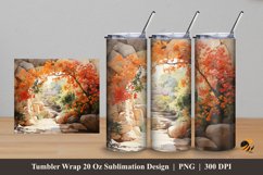 Morning Elegance Tumbler Wrap Sublimation Design 5 Product Image 1