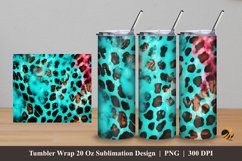 Leopard Print Tumbler Wrap Sublimation Design 5 Product Image 1