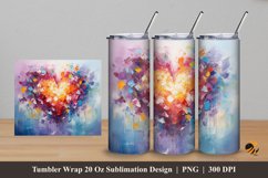 Love Abstract Tumbler Wrap Sublimation Design 5 Product Image 1