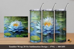 Realistic Flower Tumbler Wrap Sublimation Design 5 Product Image 1