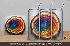 Wood Art Tumbler Wrap Sublimation Design 5 Product Image 1