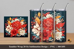 Dazzling Beauty Tumbler Wrap Sublimation Design 5 Product Image 1