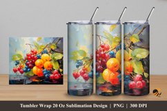 Fresh Fruit Tumbler Wrap Sublimation Design 5 Product Image 1