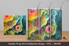 Lovely Cells Color Tumbler Wrap Sublimation Design 5 Product Image 1