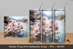 Nature Bloom Tumbler Wrap Sublimation Design 5 Product Image 1