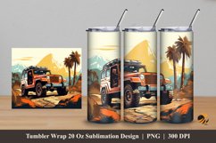 Touring Car Tumbler Wrap Sublimation Design 5 Product Image 1