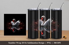 Fantasy Swan Tumbler Wrap Sublimation Design 5 Product Image 1