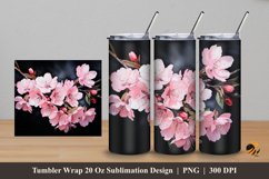 Cute Sakura Tumbler Wrap Sublimation Design 5 Product Image 1