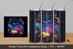 Nebula and Jar Tumbler Wrap Sublimation Design 5 Product Image 1