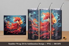 Beauty Below Tumbler Wrap Sublimation Design 5 Product Image 1