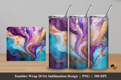 Turquoise Tumbler Wrap Sublimation Design 5 Product Image 1