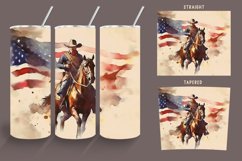 Vintage Patriotic Cowboy Tumbler Wrap
