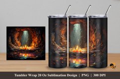 Haunted house Tumbler Wrap Sublimation Design 5 Product Image 1