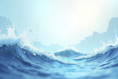 Ocean Waves Background Wallpaper Product Image 1