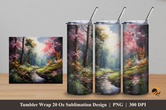 Nature Spring Tumbler Wrap Sublimation Design 5 Product Image 1