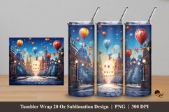 Happy New Year Tumbler Wrap Sublimation Design 5 Product Image 1