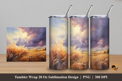Red Bushes Tumbler Wrap Sublimation Design 5 Product Image 1