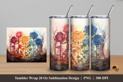 Rose Abstract Tumbler Wrap Sublimation Design 5 Product Image 1