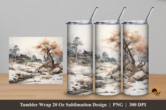 Winter Sweet Tumbler Wrap Sublimation Design 5 Product Image 1