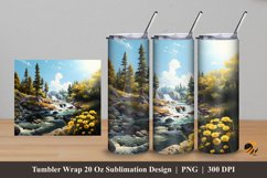 Natural Coolness Tumbler Wrap Sublimation Design 5 Product Image 1