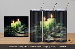 Crystal Candle Tumbler Wrap Sublimation Design 5 Product Image 1
