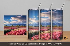 Tulip Garden Tumbler Wrap Sublimation Design 5 Product Image 1