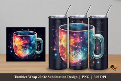 Handdrawn Mug Tumbler Wrap Sublimation Design 5 Product Image 1
