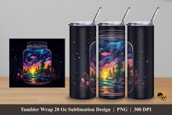 Fantasy Jar Tumbler Wrap Sublimation Design 5 Product Image 1