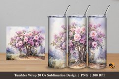 Purple Tree Wrap Sublimation Design 5 Product Image 1