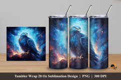Blue Falcon Tumbler Wrap Sublimation Design 5 Product Image 1