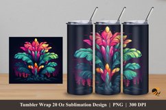 Banana Tree Tumbler Wrap Sublimation Design 5 Product Image 1