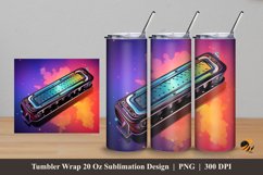 Colorful harmonica Tumbler Wrap Sublimation Design 5 Product Image 1