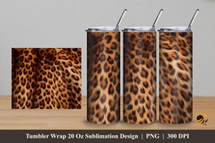 Leopard Fur Art Tumbler Wrap Sublimation Design 5 Product Image 1