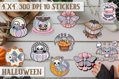 Halloween sticker Kawaii PNG pastel holographic foil Product Image 1