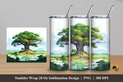 Symphony of Nature Tumbler Wrap Sublimation Design 5 Product Image 1